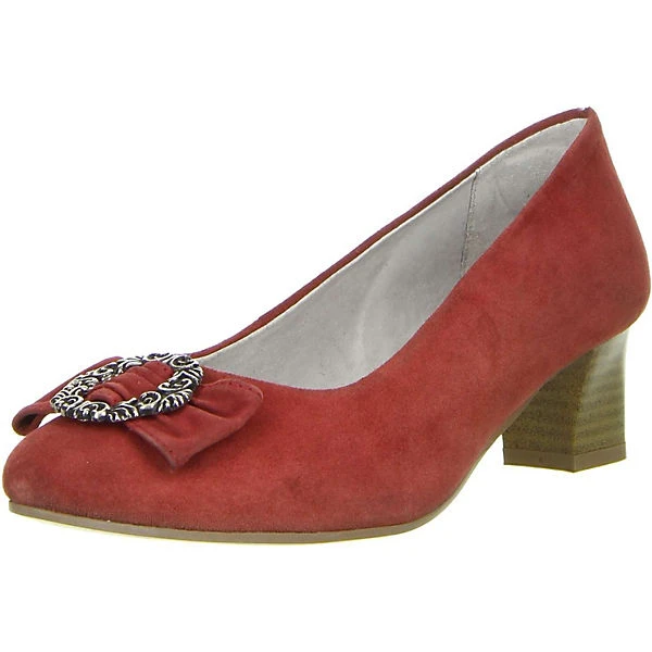 Damen Trachtenschuhe Almhaferl Pumps Rot 1 Damen Trachtenschuhe Almhaferl Pumps Rot