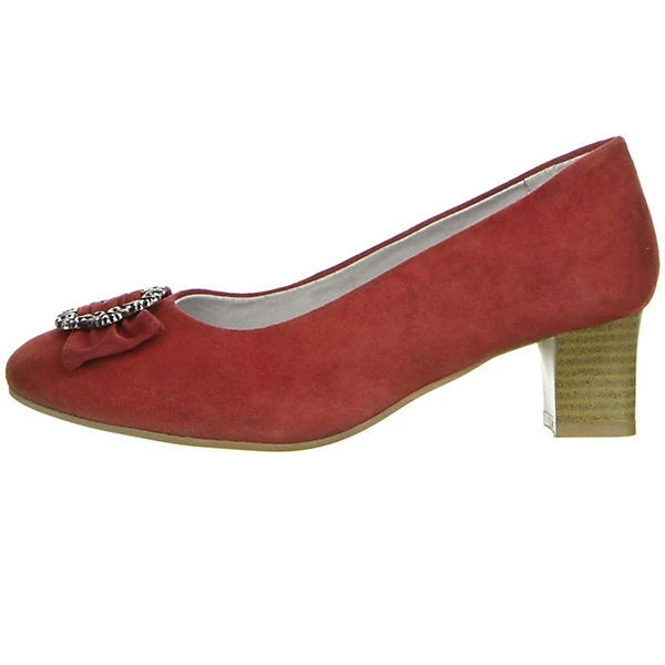 Damen Trachtenschuhe Almhaferl Pumps Rot 5 Damen Trachtenschuhe Almhaferl Pumps Rot – Bild 5