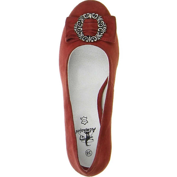 Damen Trachtenschuhe Almhaferl Pumps Rot 7 Damen Trachtenschuhe Almhaferl Pumps Rot – Bild 7