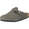 Birkenstock Boston Weichbettung Weit Geschlossene Hausschuhe - Grau/anthrazit